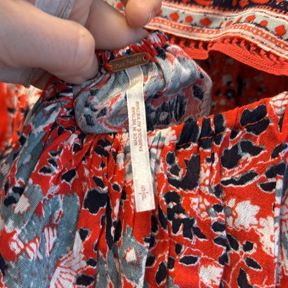 Free People Midsummers Dream Babydoll Dress in the Poppy Combo color - Picture 6 of 7